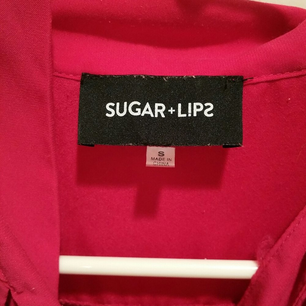 Sugar Lips pink tie collar dress - Picture 3 of 4